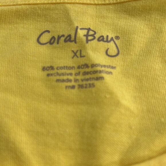 Coral Bay XL Yellow T-Shirt - Picture 5 of 5